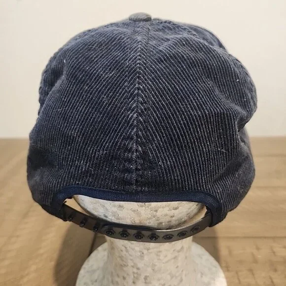 EDDIE'S Restaurant Corduroy Hat Cap Blue Snapback Mens Made In USA Mansfield PA